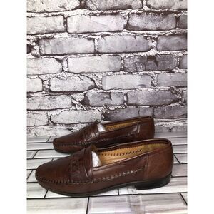 Lorenzo Banfi Brown Leather VTG Loafers Dress Shoes Men’s Sz 8.5M US/41.5-42EU